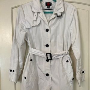 White Gallery Trench Coat Ladies Size L